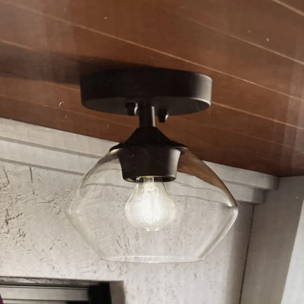 NIB! HDC Everly Exterior Flush Mount Item #1005-135-707 (Model #44497) 9.1” x 8”